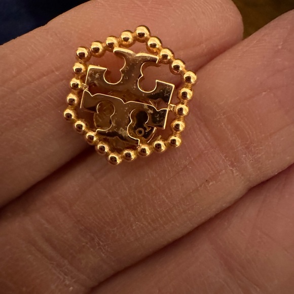 Rose gold Tory Burch earrings with dust bag. - Picture 2 of 3